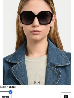 Marc Jacobs Black Oversized Geometric Sunglasses